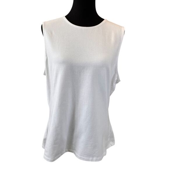 NWT HALOGEN Bright White Sleeveless Pullover Tank Top Size XL - Picture 1 of 5